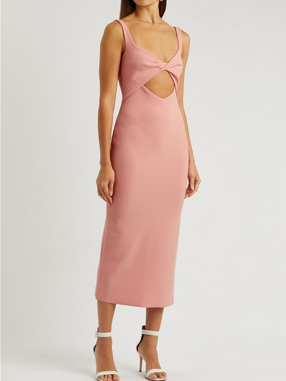 Bec & Bridge Twist-Front Cutout Midi Dress in Pink - Picture 5 of 10